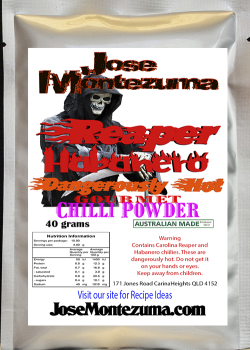 Jose Montezuma Chilli Chili Sauces Hot Sauce Reaper Habanero